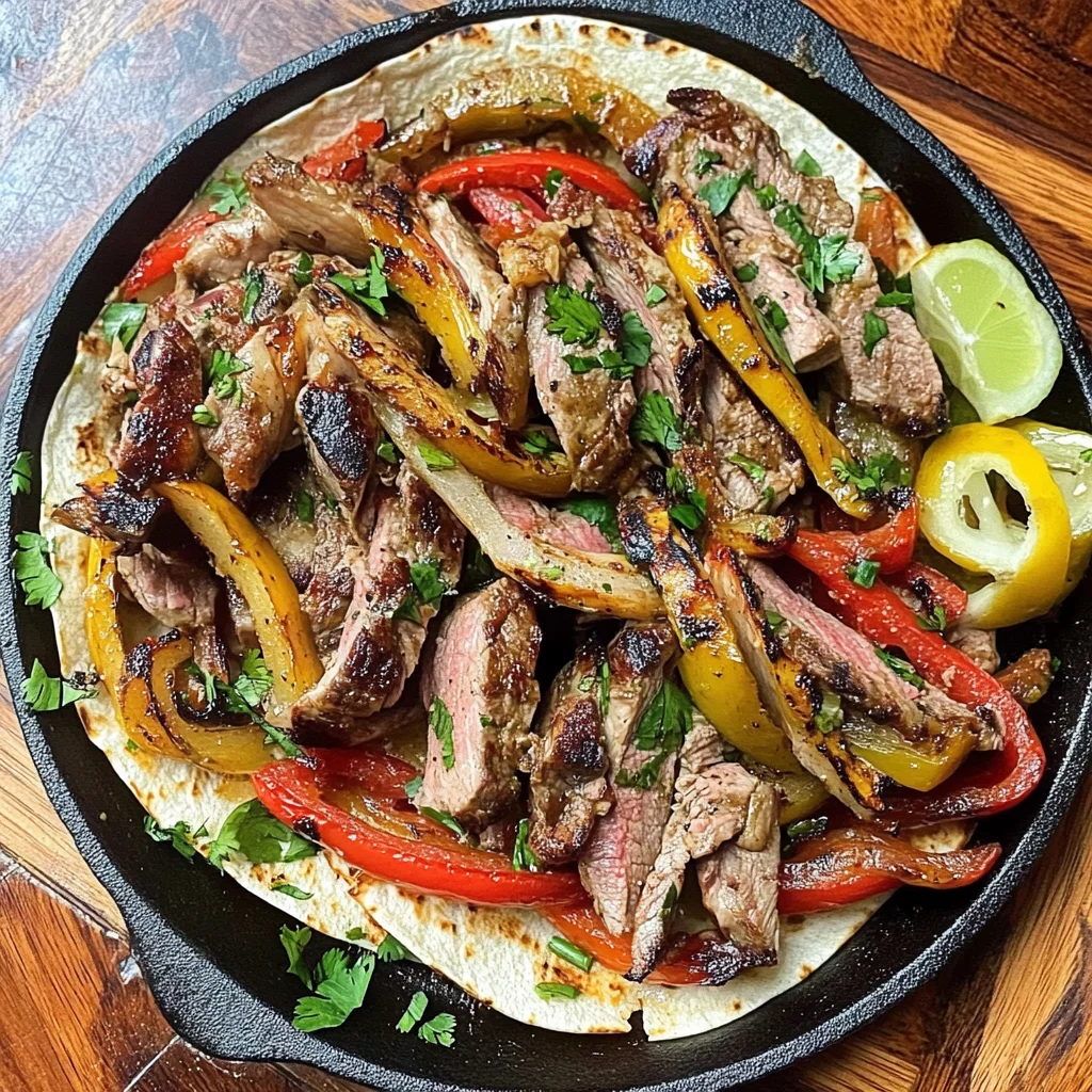 chicken and steak fajitas​