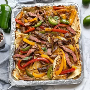 sheet pan steak fajitas​