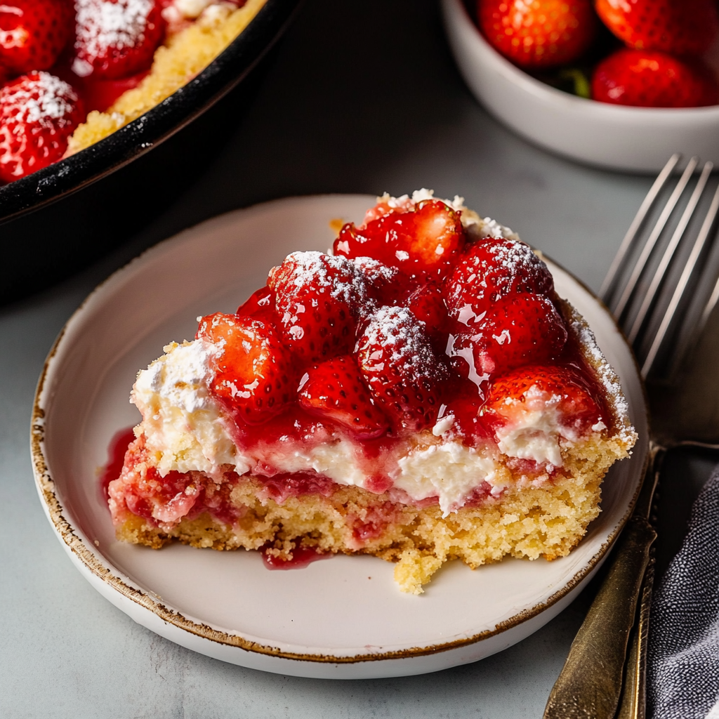 Strawberry Cheesecake Dump Cake​