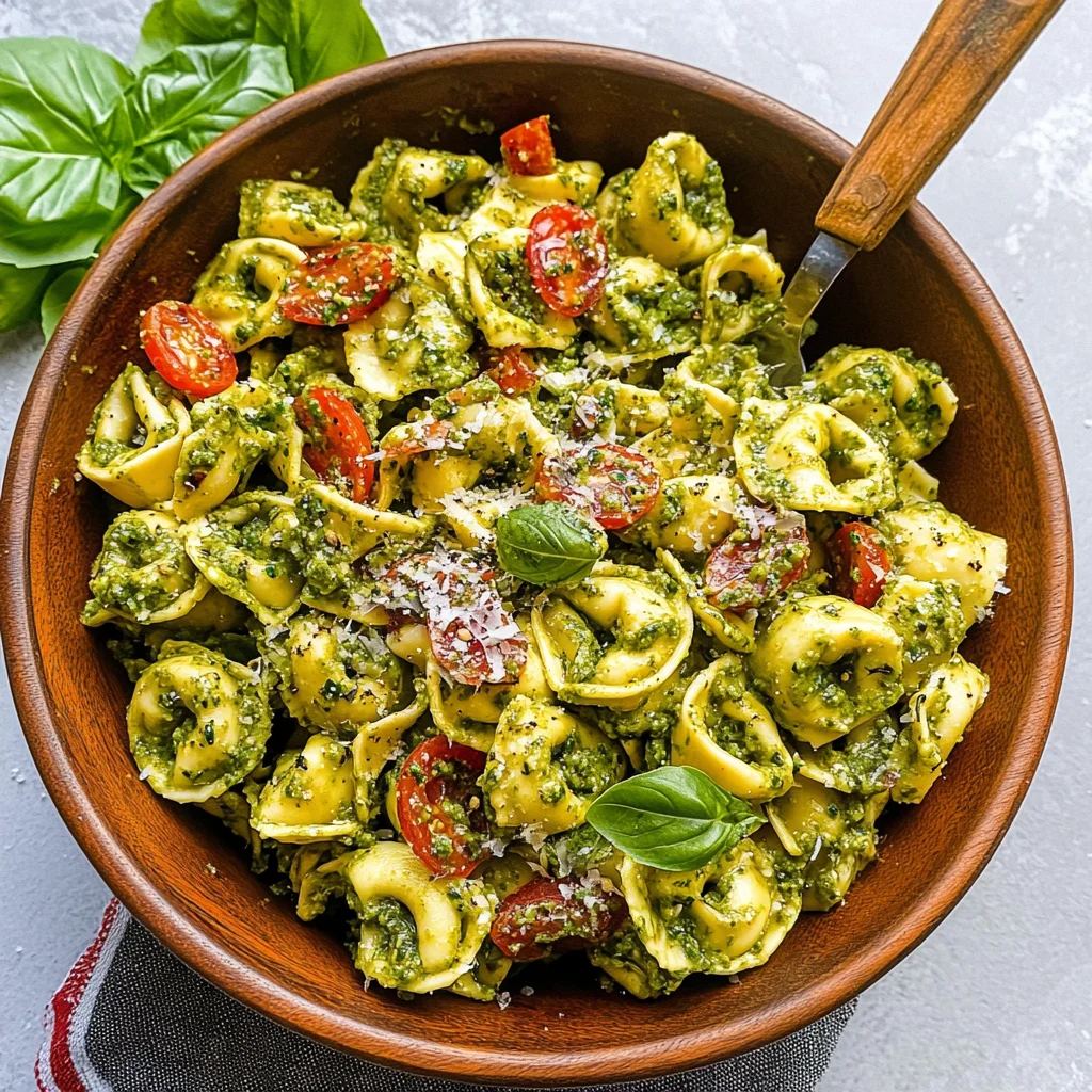 tortellini pasta salad pesto​