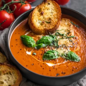 tomato soup with fresh tomatoes