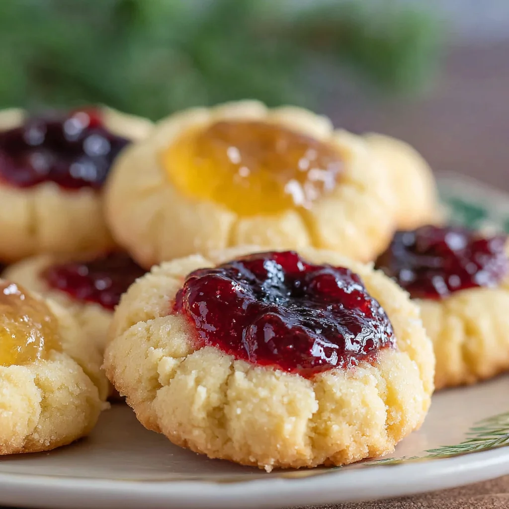 Christmas Thumbprint Cookies