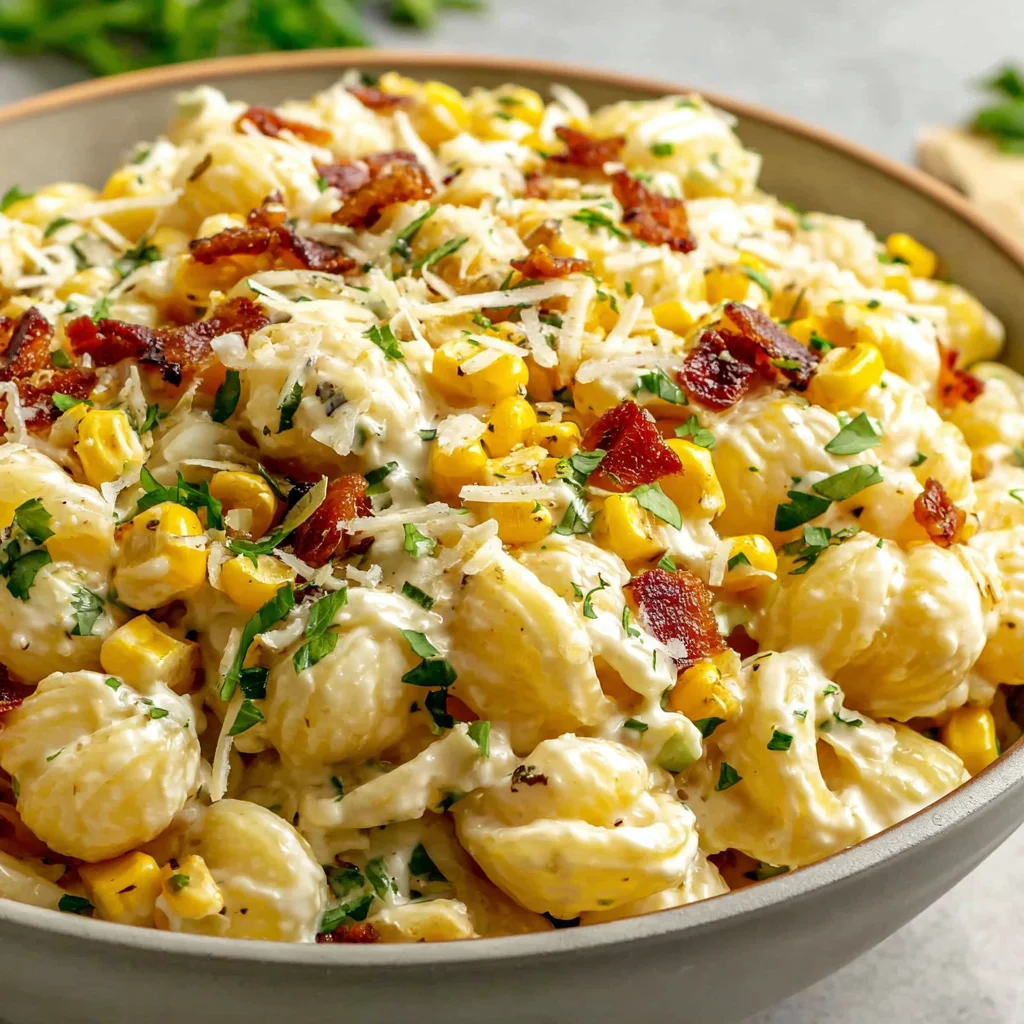 Creamy Street Corn Pasta Salad