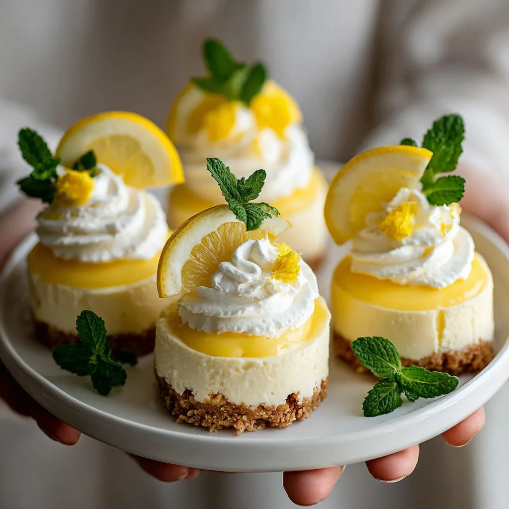 Mini Lemon Cheesecakes
