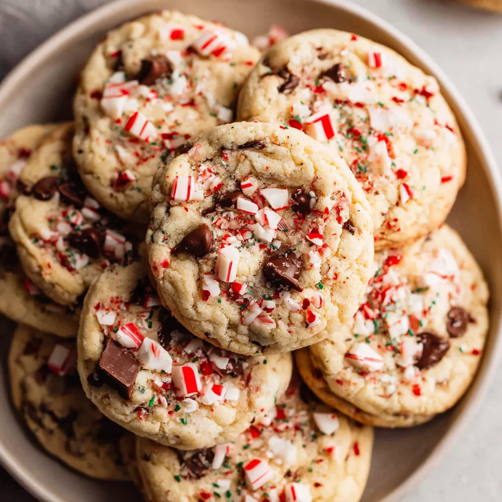 Peppermint Chocolate Chip Cookies