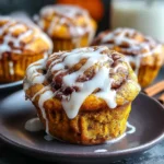 Pumpkin Cinnamon Roll Muffins