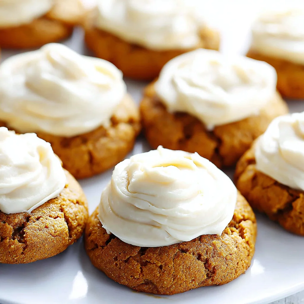 Pumpkin Cookies with Creamy Frosting