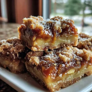Salted Caramel Apple Crumble Bars