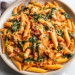 Tomato Spinach Chicken Pasta