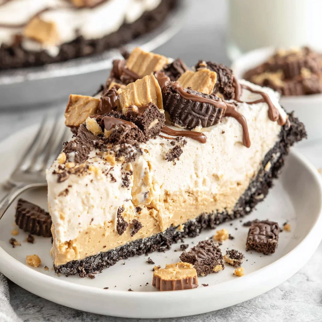 6-Ingredient Peanut Butter Pie with Easy Oreo Crust