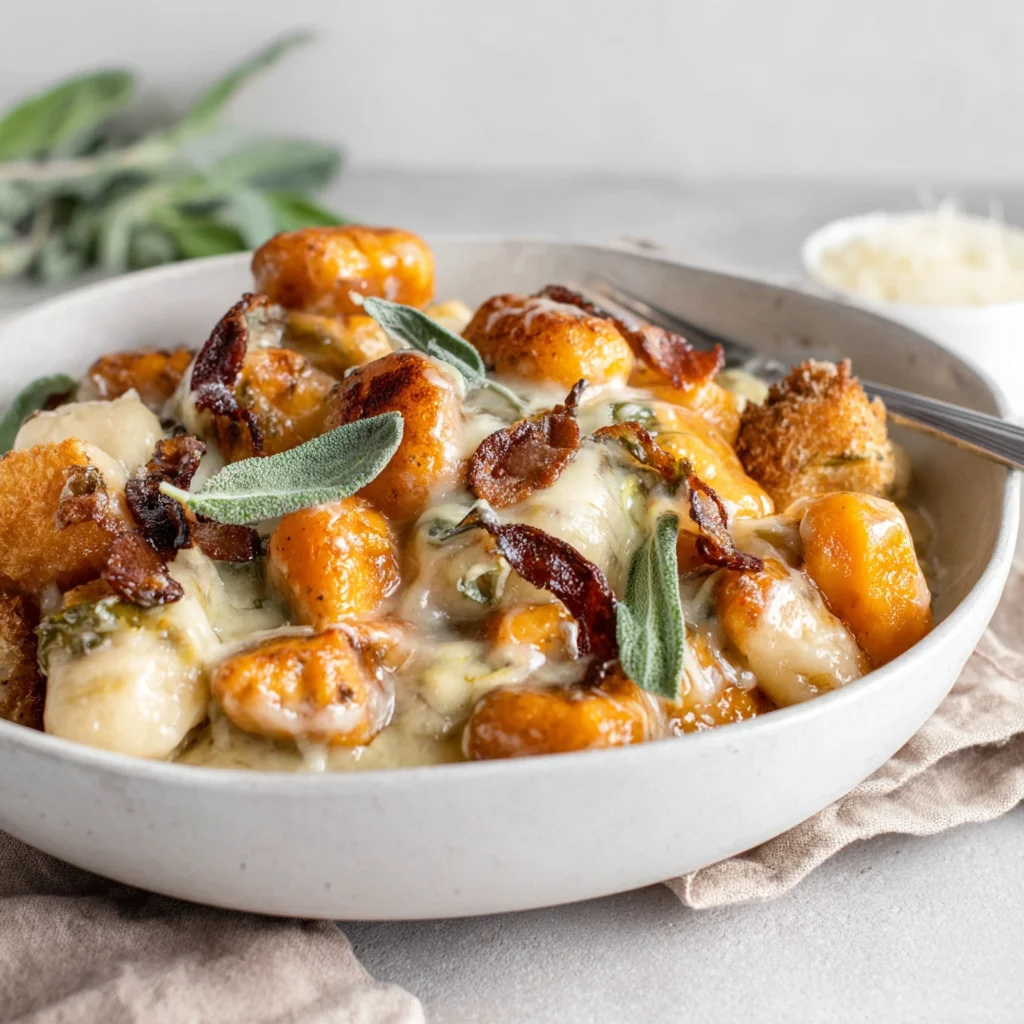 Air Fryer Pumpkin Gnocchi Bake