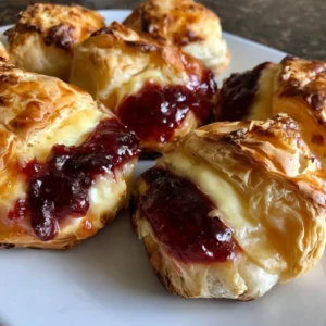 Brie & Jam Pastry Appetizers