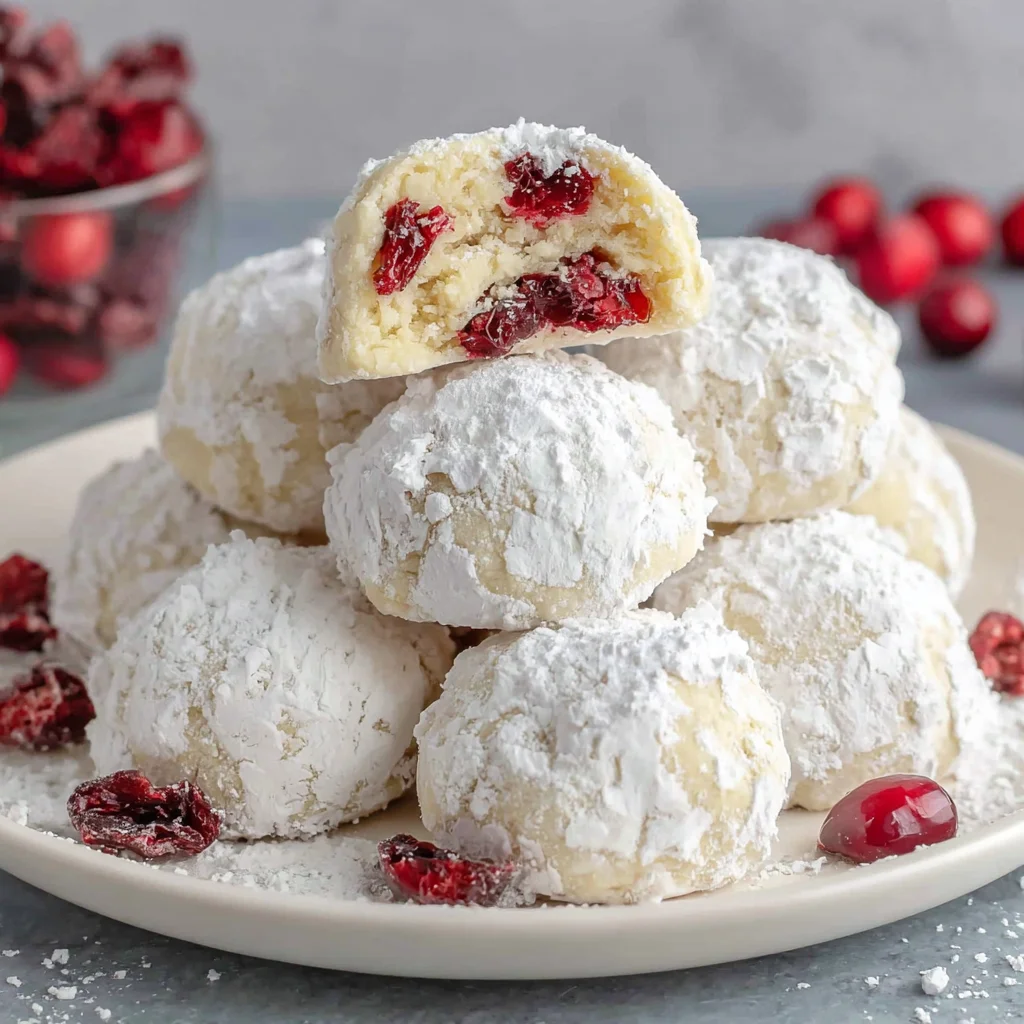 Cherry Snowball Cookies: A Festive Delight