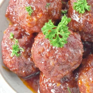 Cranberry BBQ Crockpot Meatballs