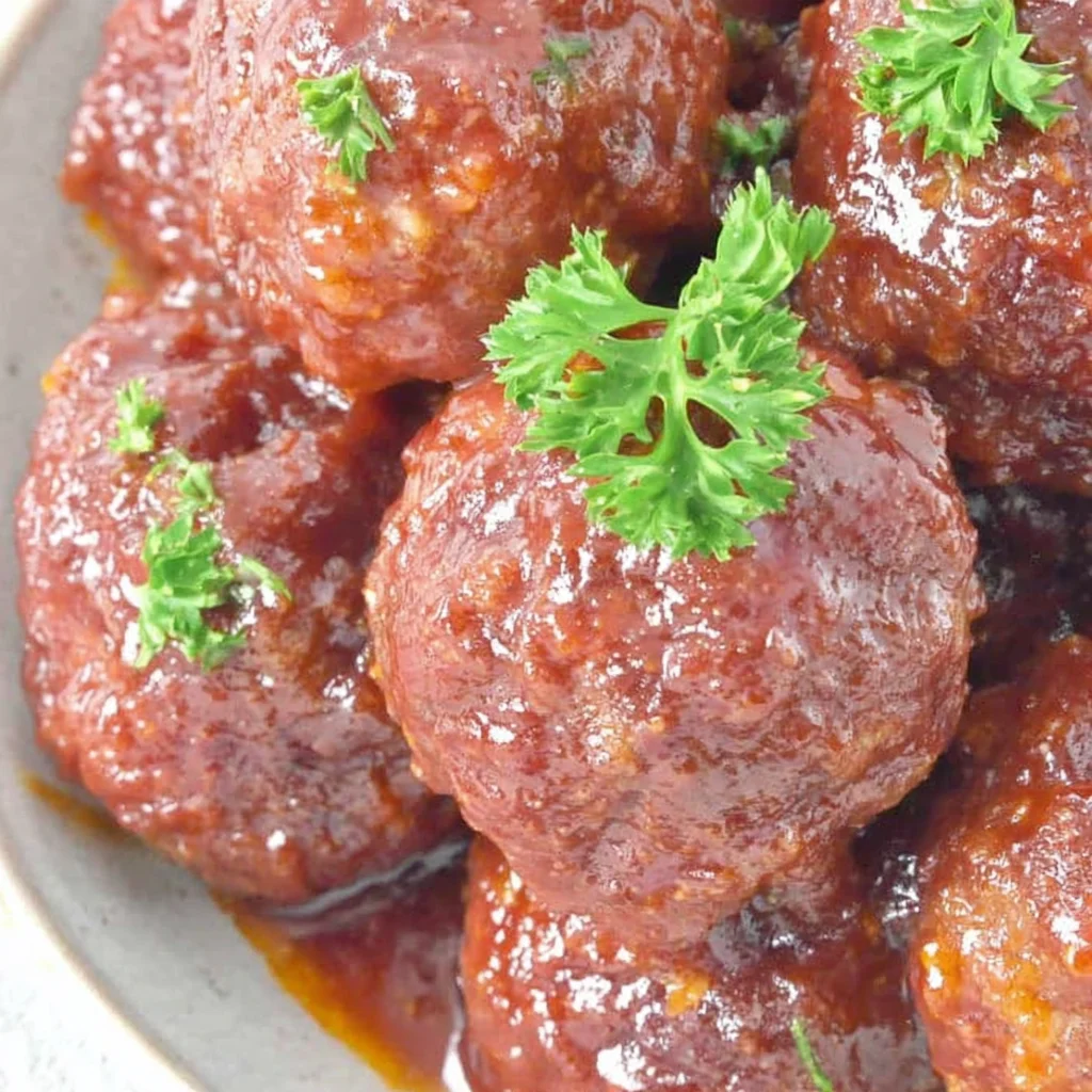 Cranberry BBQ Crockpot Meatballs