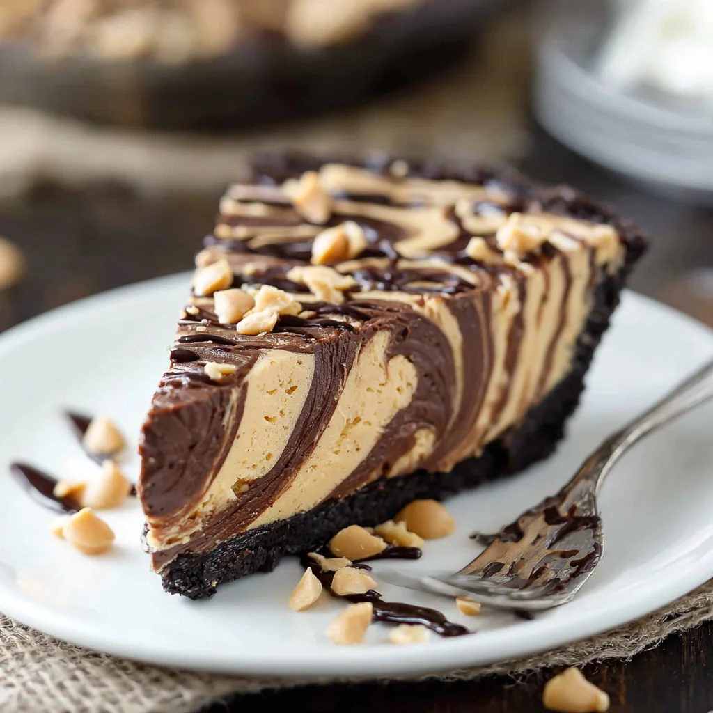 Decadent Chocolate Peanut Butter Swirl Pie
