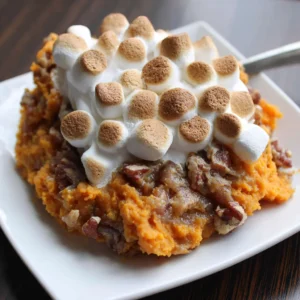 Easy Crock Pot Sweet Potato Casserole