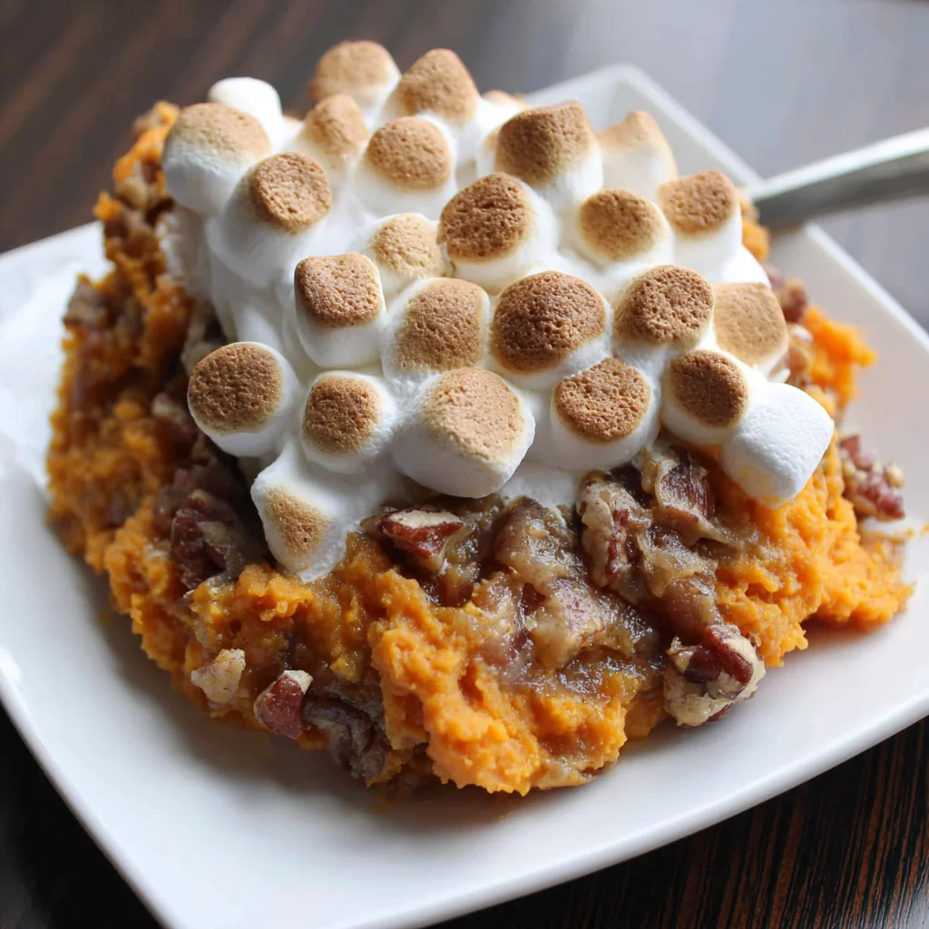 Easy Crock Pot Sweet Potato Casserole