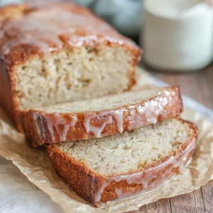 Glazed Eggnog Banana Bread