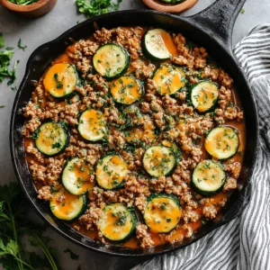 Ground Turkey and Zucchini Skillet