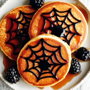 Halloween Spider Pancakes