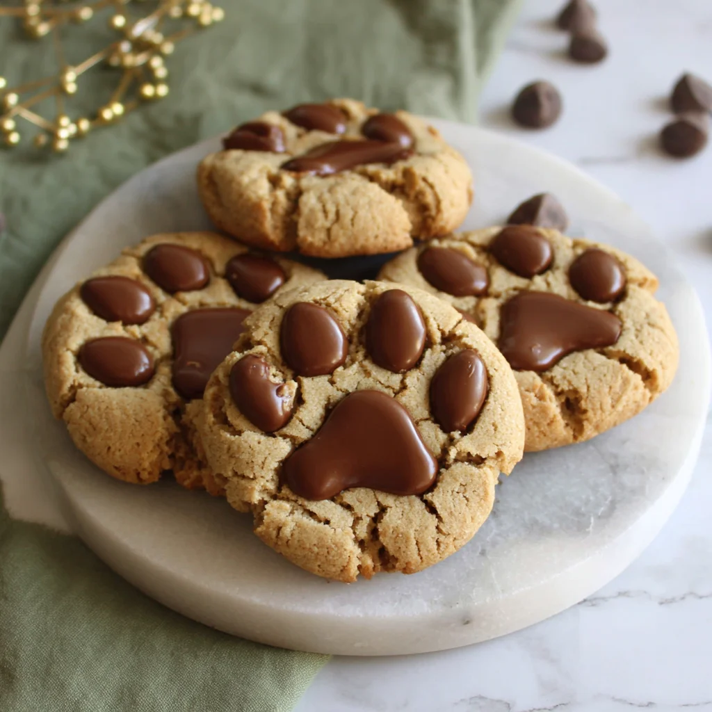 Peanut Butter Paw Print Cookies