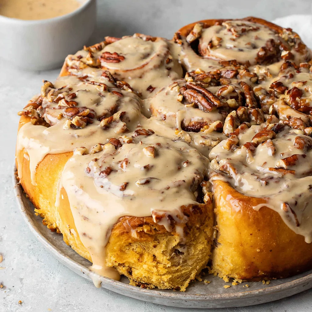 Pumpkin Cream Cheese Cinnamon Rolls