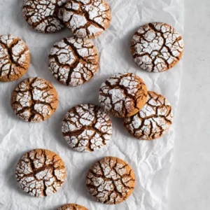 Soft and Spiced Gingerbread Crinkle Cookies
