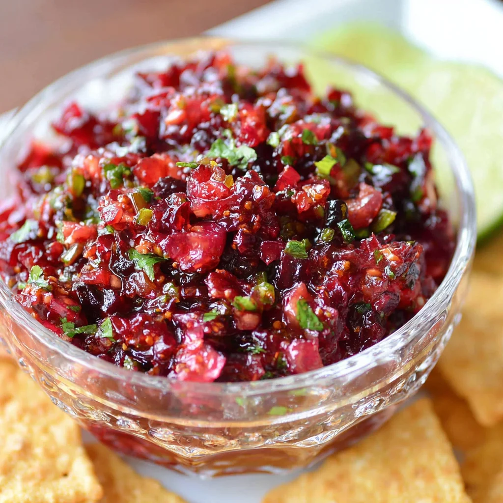 Sweet and Spicy Cranberry Salsa: A Festive Flavor Fusion