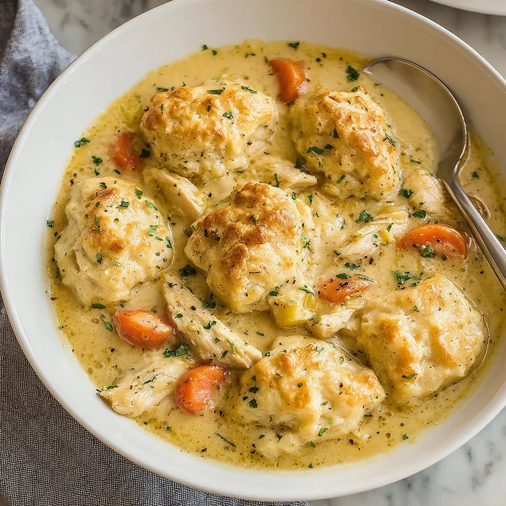 Chicken and Dumplings with Biscuits