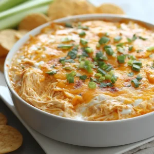 Crockpot Creamy Buffalo Chicken Dip