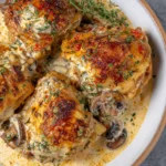 Oven Baked Creamy Chicken Thighs