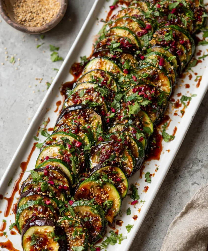 Eggplant and Zucchini Carpaccio
