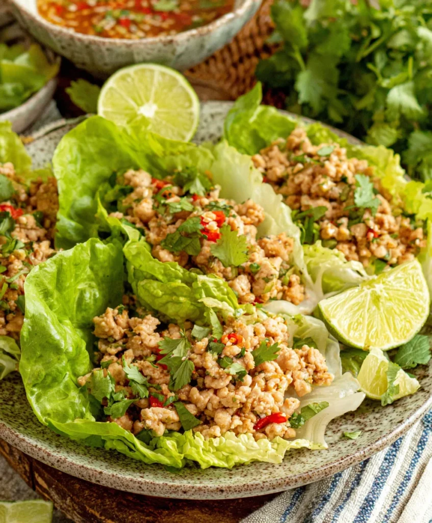 Thai Lettuce Wraps (Larb Gai)