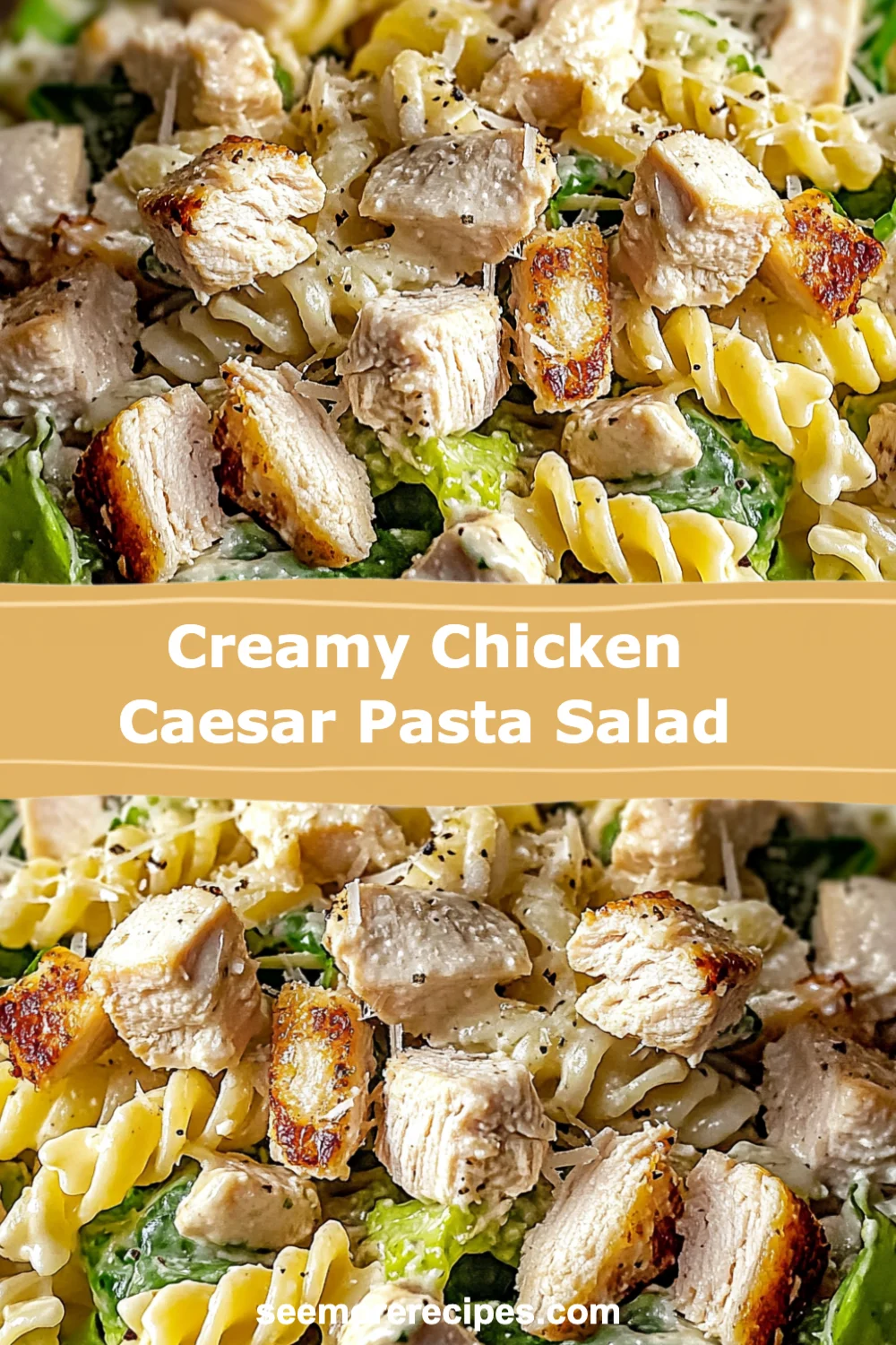 Creamy Chicken Caesar Pasta Salad