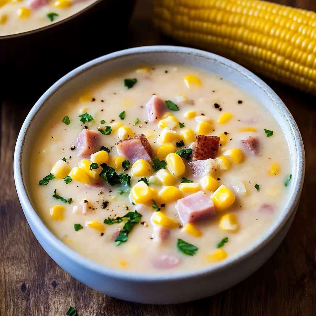 Ham and Potato Corn Chowder Recipe (Comforting and Hearty!)