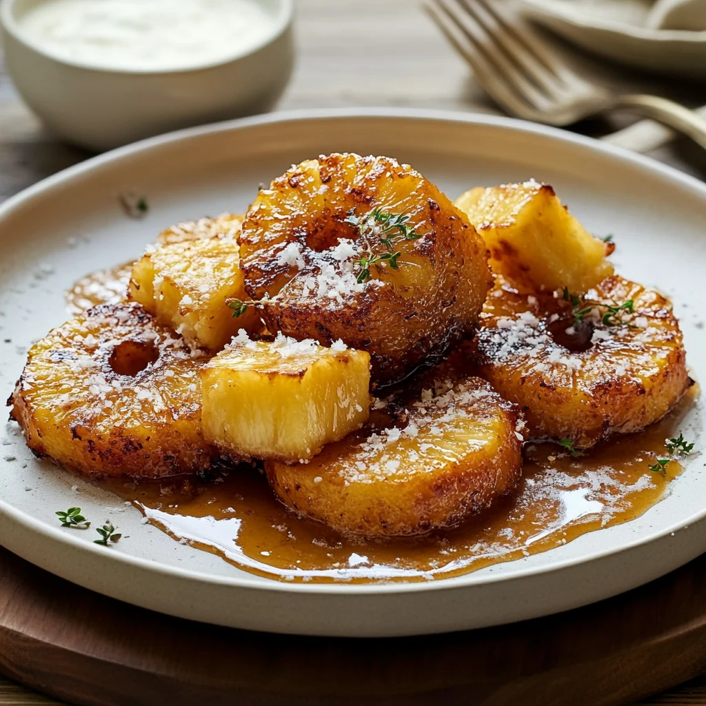 Rum Soaked Fried Pineapple Recipe (Tropical Delight!)
