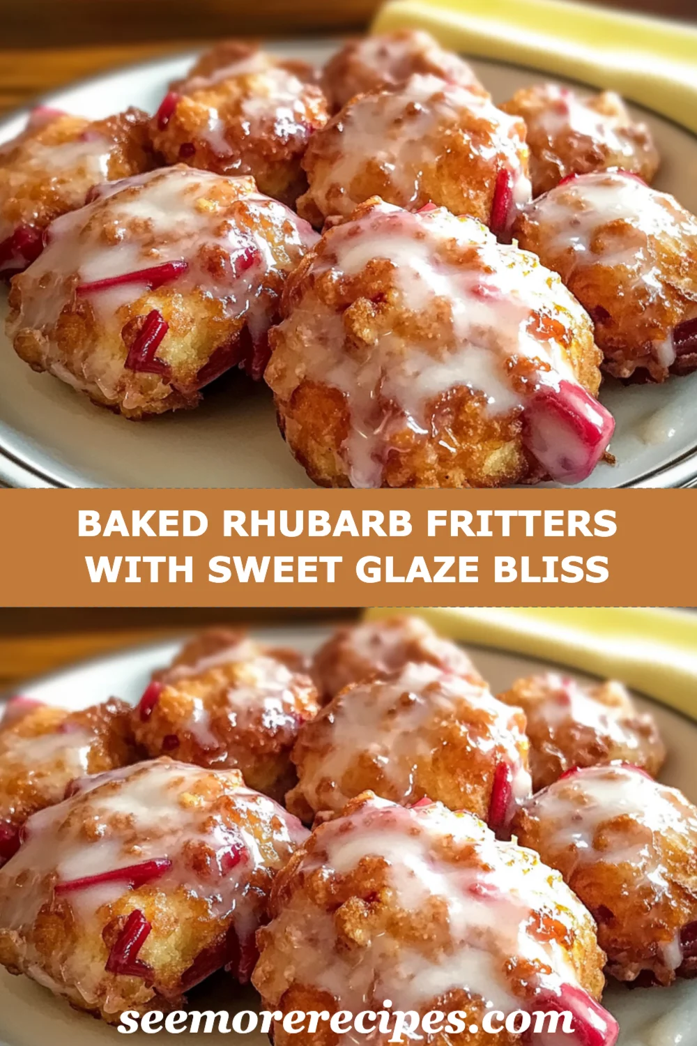 Irresistible Baked Rhubarb Fritters with Sweet Glaze Bliss You Must Try Today!