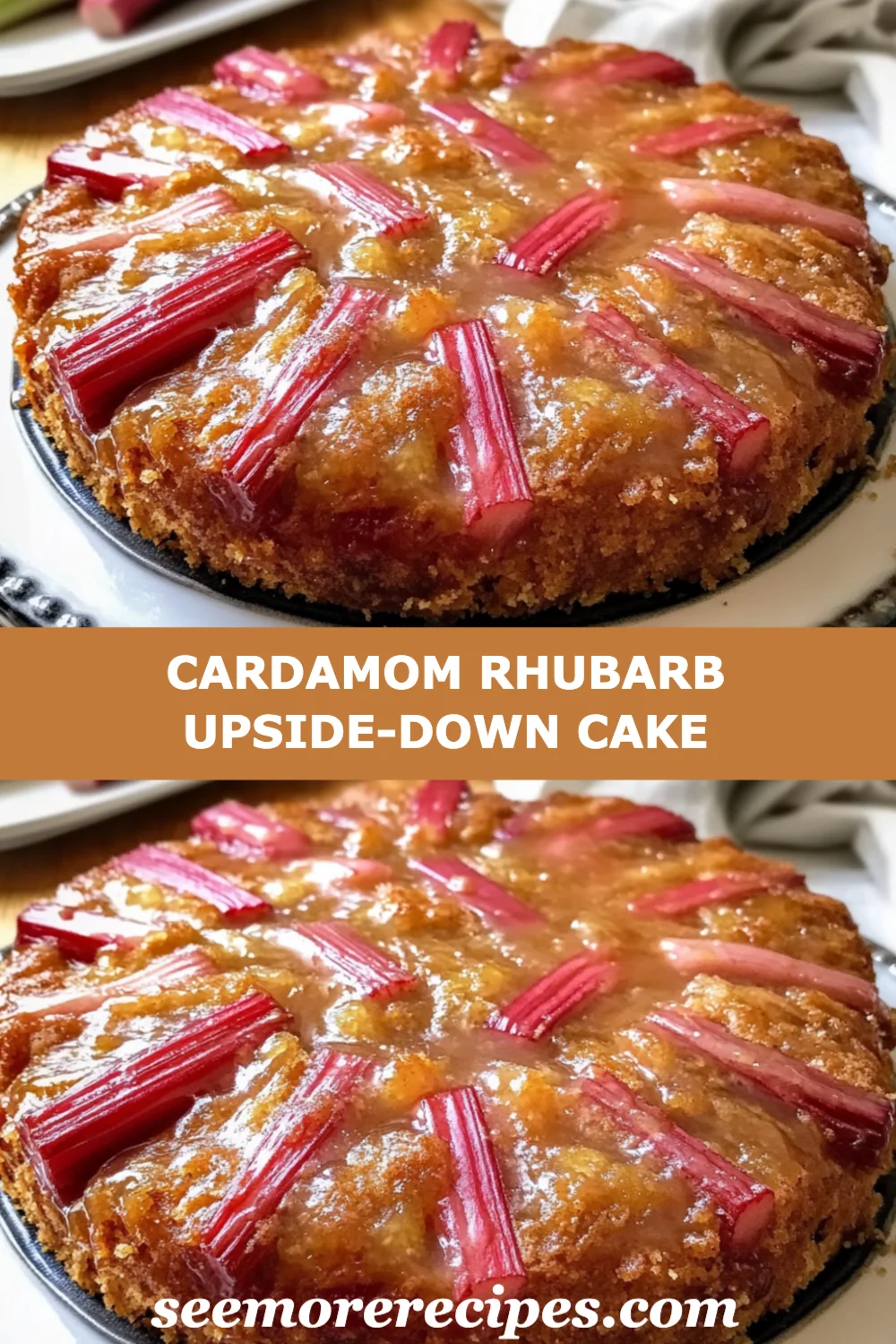 Delight in This Cardamom Rhubarb Upside-Down Cake That Will Wow Your Taste Buds!