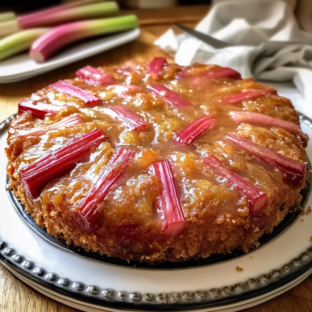 Cardamom Rhubarb Upside-Down Cake Recipe (Deliciously Unique!)