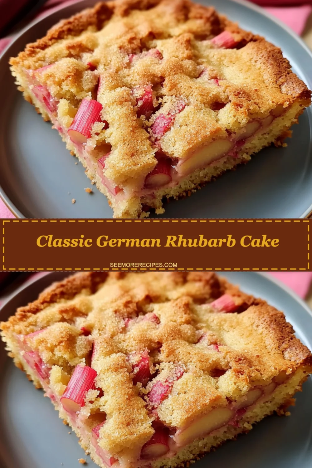 Classic German Rhubarb Cake Recipe