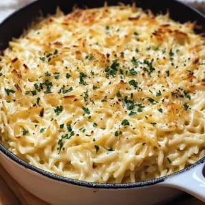 Creamy Garlic Parmesan Baked Orzo Recipe