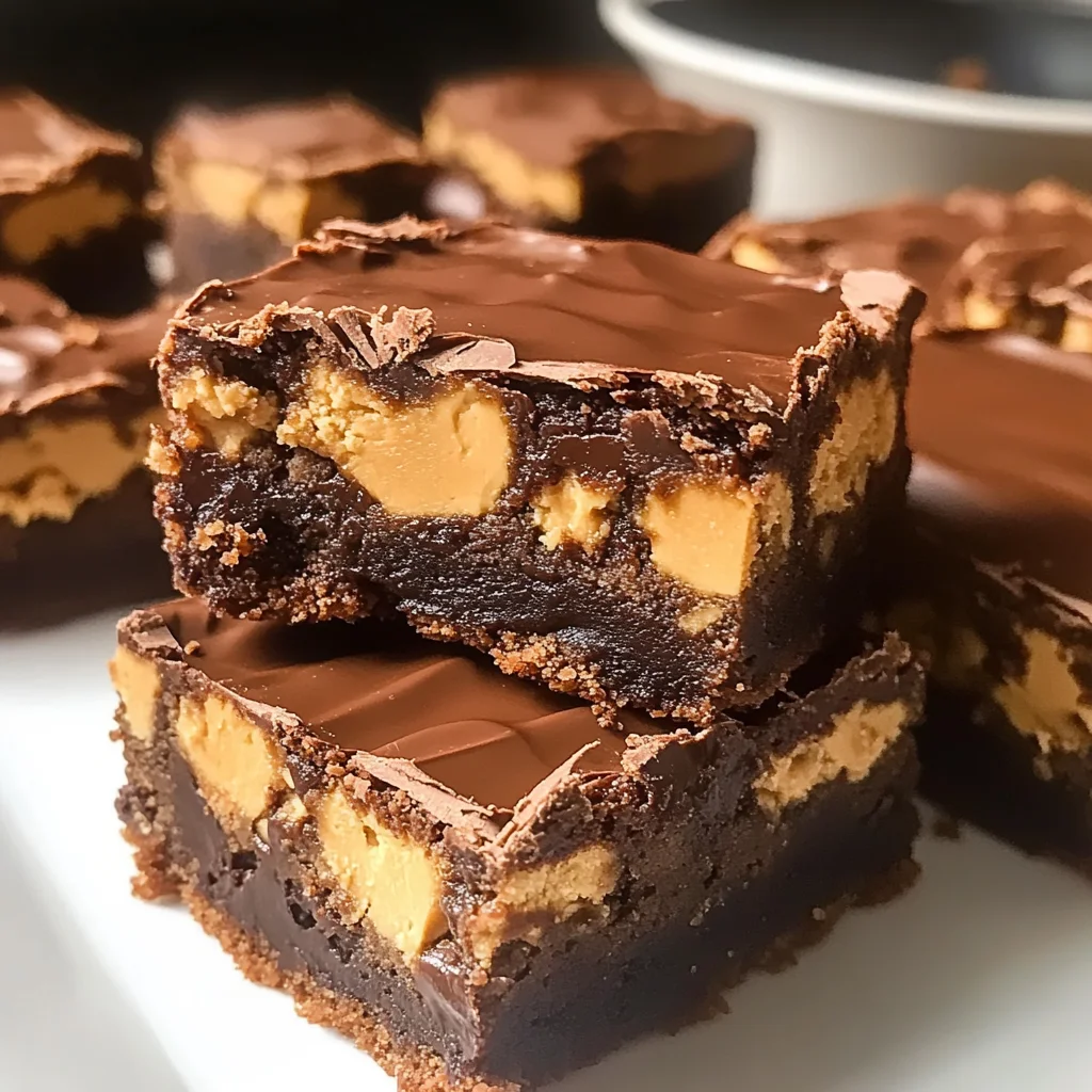 Double Chocolate Buckeye Blondies Recipe
