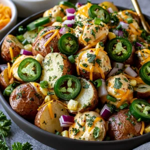 Jalapeño Popper Roasted Potato Salad Recipe