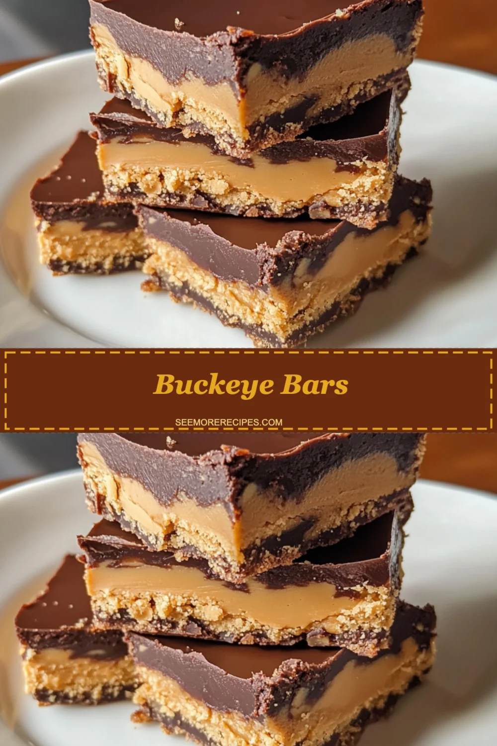 No-Bake Buckeye Bars Recipe (Peanut Butter and Chocolate Delight!)