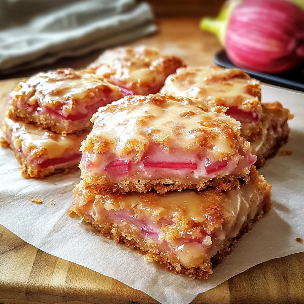 Rhubarb and Vanilla Custard Bars Recipe