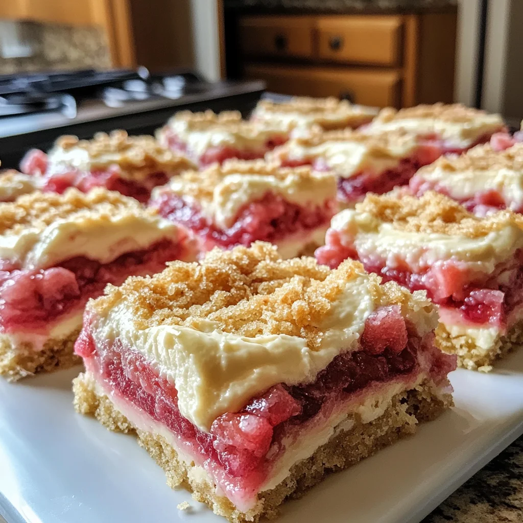 Rhubarb Bars with Cream Cheese Recipe (Deliciously Tart and Sweet!)