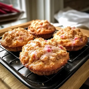 Rhubarb Muffins with Streusel Topping Recipe