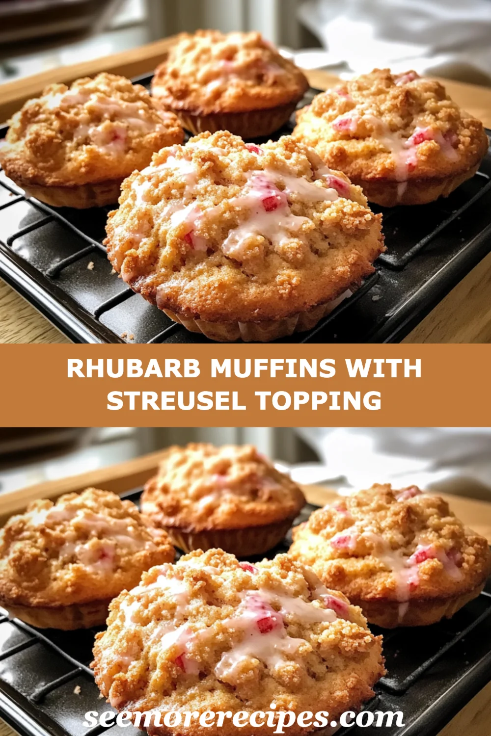 Irresistible Rhubarb Muffins with Crunchy Streusel Topping – Perfect for Spring!