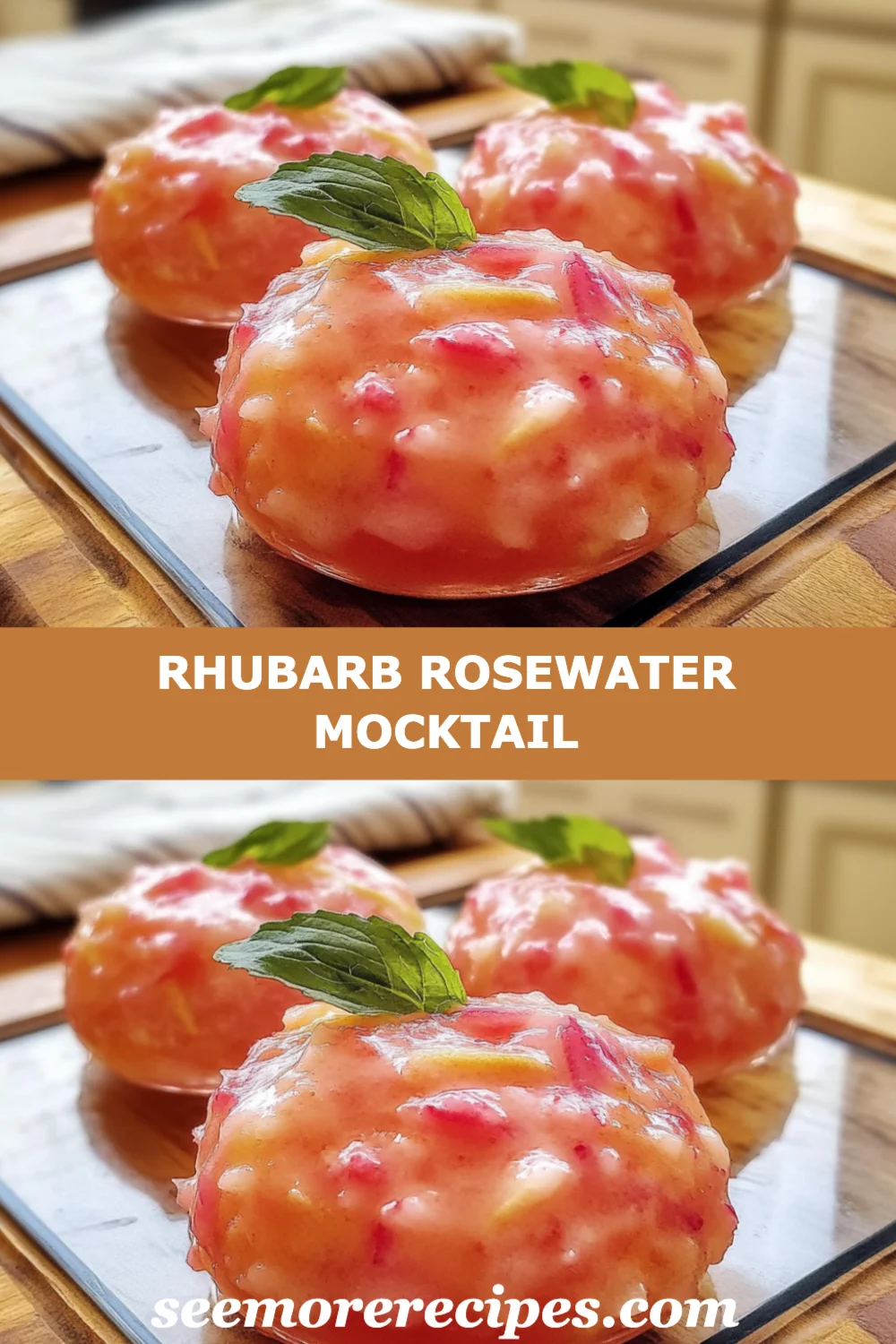 Rhubarb Rosewater Mocktail Recipe (Refreshing and Elegant)